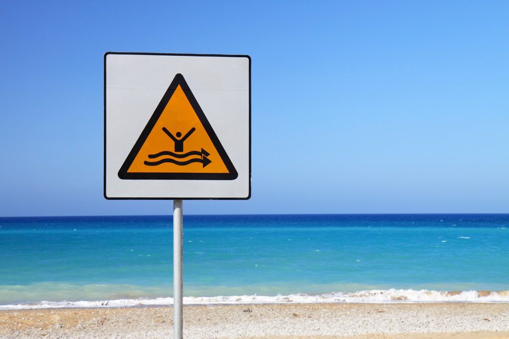 safety beach sign