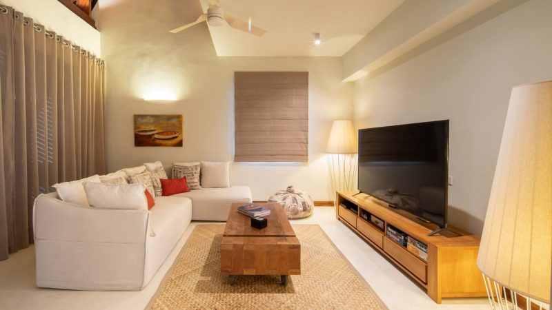 Media room for travelling with kids - best family villas Mauritius Villa Cambresi
