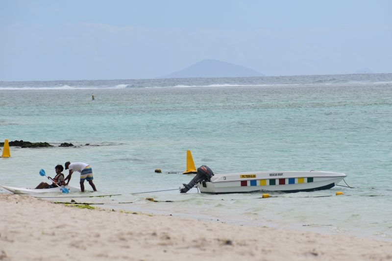 Belle Mare beach is a perfect spot for relaxing.
