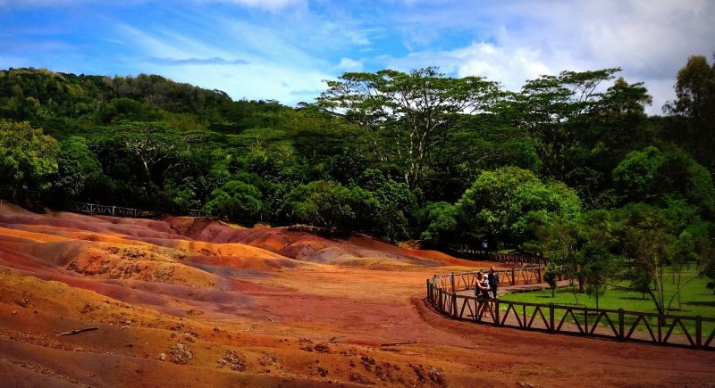 Beautiful seven colored earth in West Mauritius