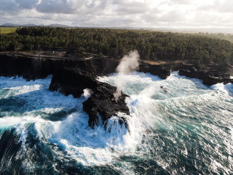 witness the rugged version of Mauritius' beach.