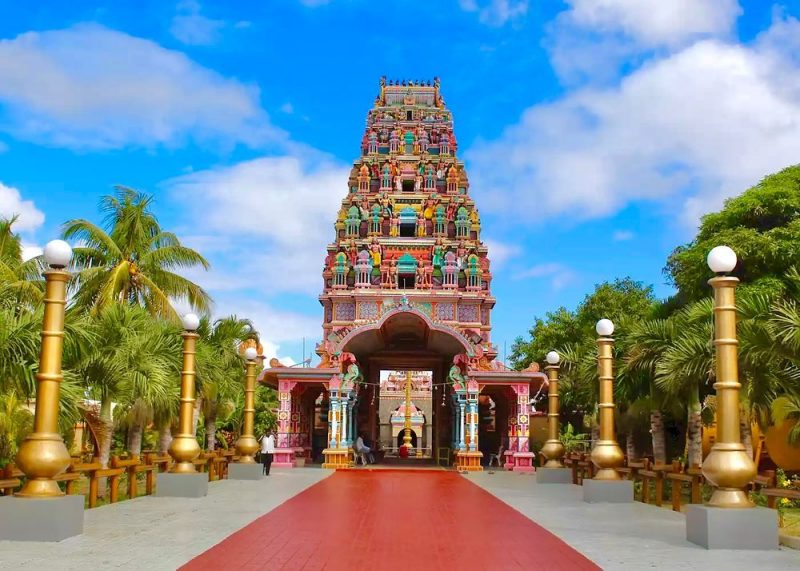 visit the architectural wonder of Mauritius' oldest Hindu temple.