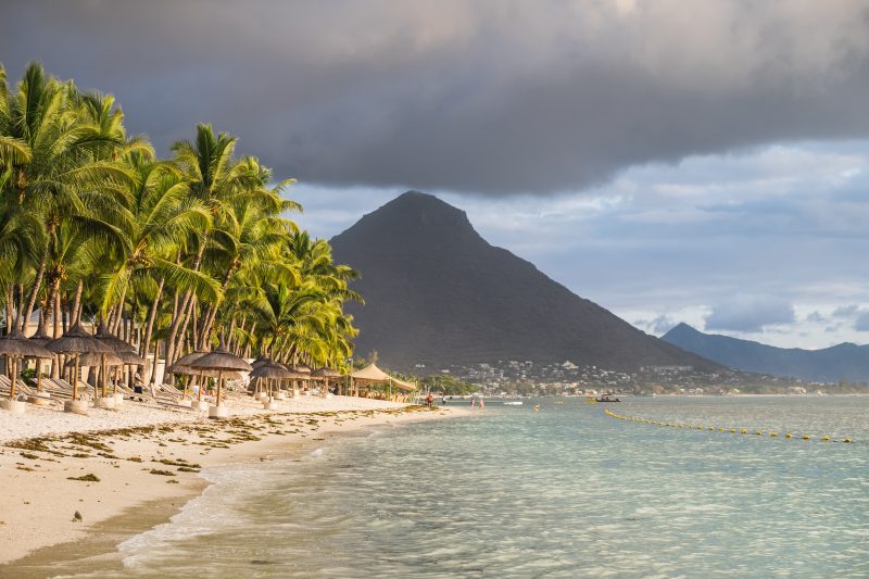 famous beach destination in mauritius.